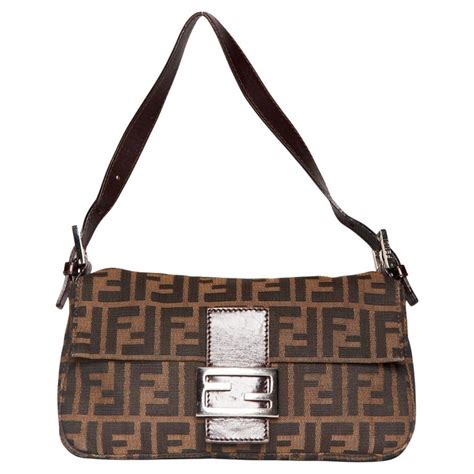 fendi zucca baguette vintage|fendi vintage zucca shoulder bag.